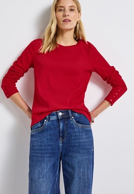 rib shirt w.buttons at cuffs