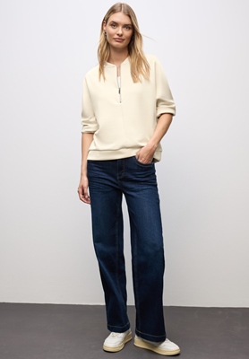 silk look shirt w.zipper