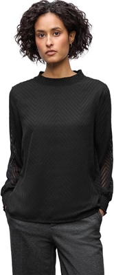 Dobby chiffon blouse w smok de