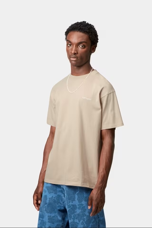 SS Script Embroidery Fleur de Sel/White