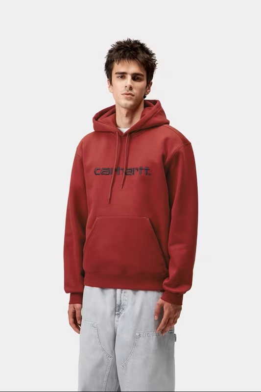 Hooded Carhartt Scarlet/Graphite