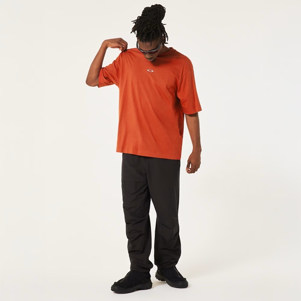 Stacked Metal Tee Flame Red