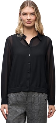 Chiffon buttoned shirtcollar b